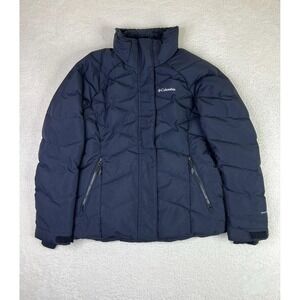 Columbia Jacket Womens Medium Blue Omni-Heat 550 Lay D Down Puffer